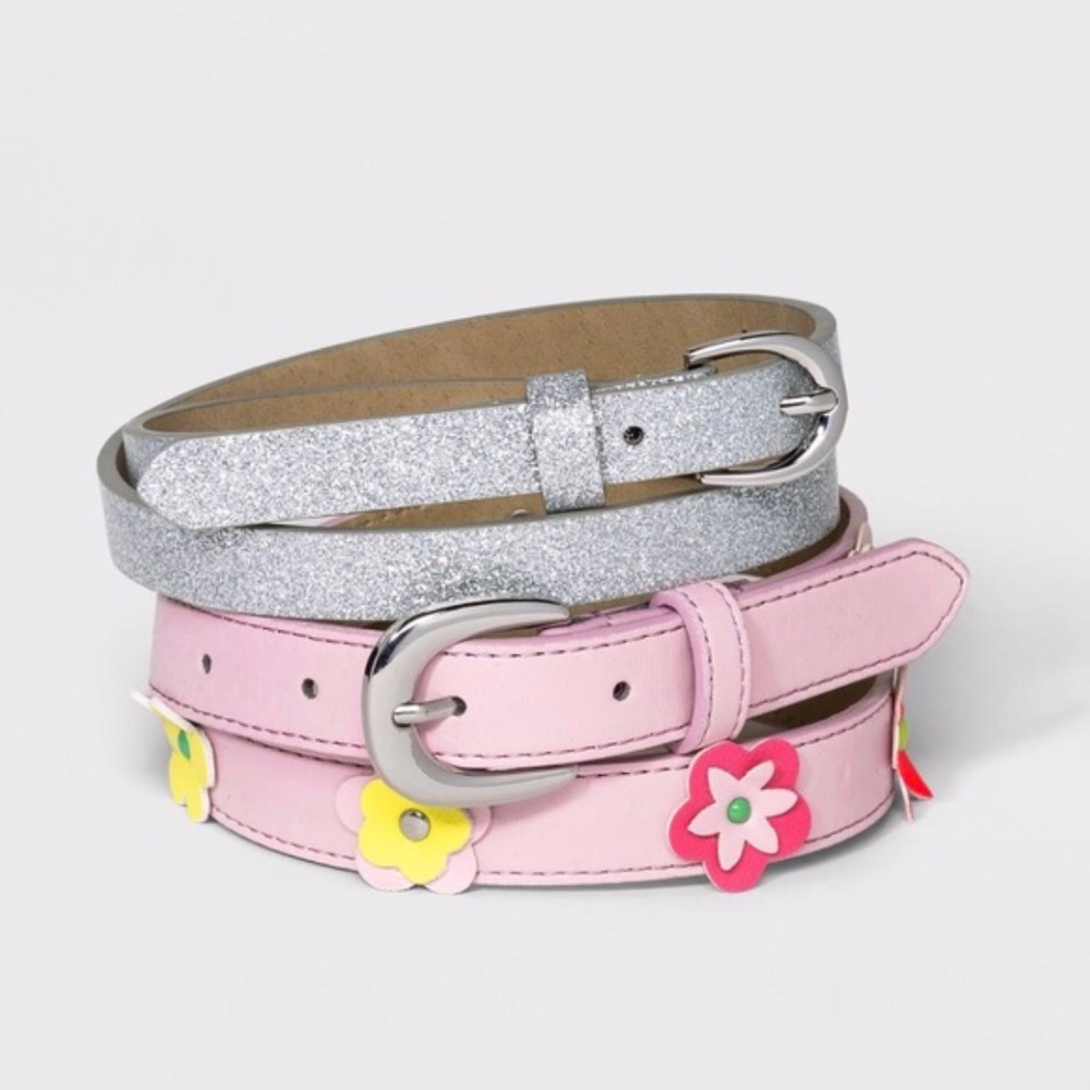 Girls' 2pk Belts - Cat & Jack